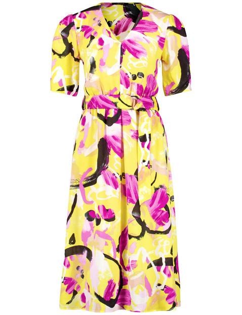 Leichtes Blusenkleid mit V-Ausschnitt