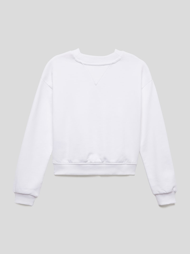 Sweatshirt mit Label-Stitching in weiß