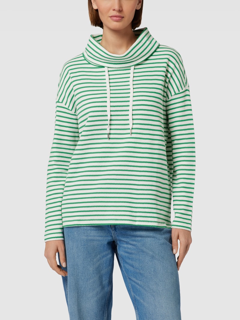 Sweatshirt mit Streifenmuster in grün