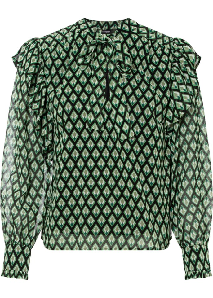 Bluse mit Volants