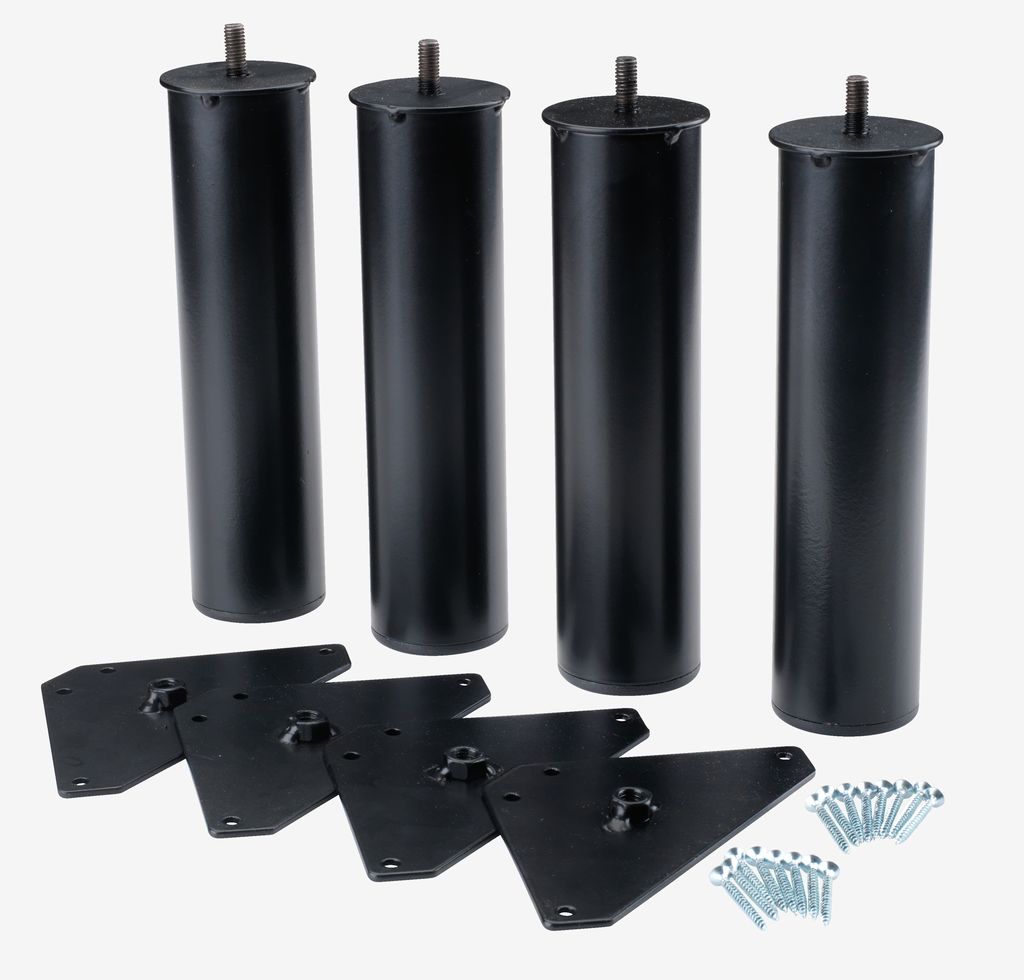 Pé de cama LOFJORDEN Ø5xA20cm LOFJORDEN preto 4 unidades/pacote