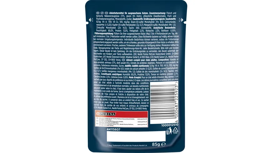 PURINA GOURMET Perle Erlesene Streifen mit Huhn 85 g