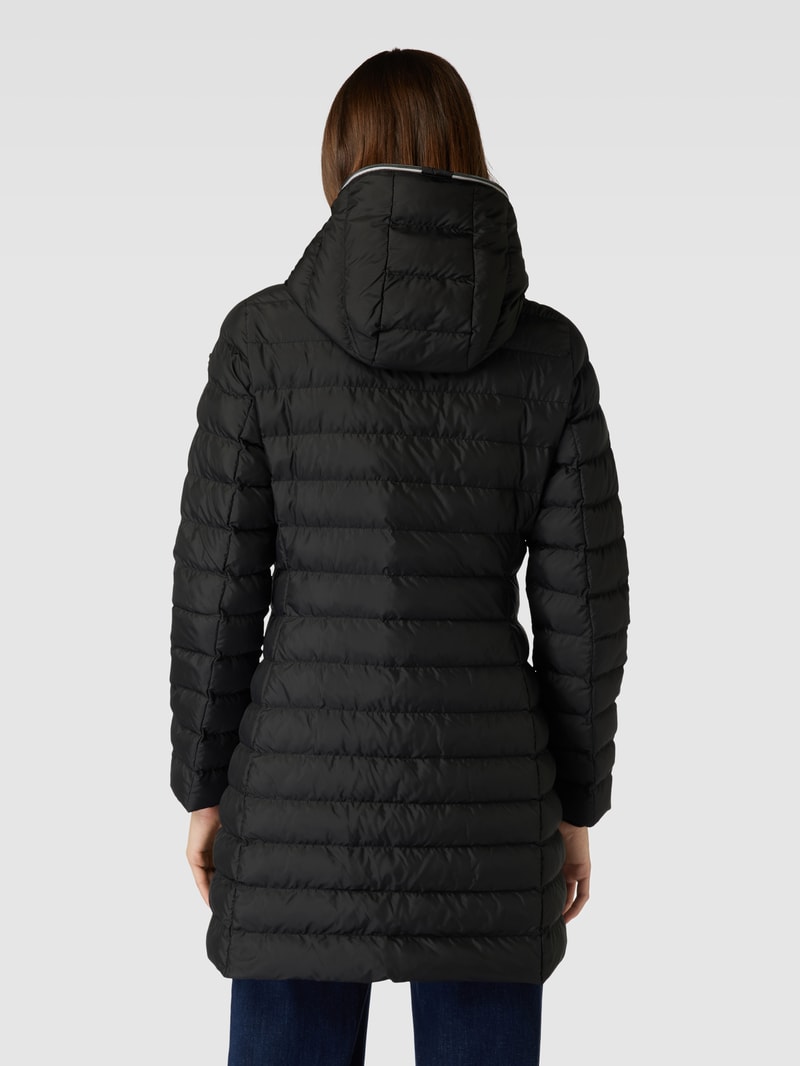 Steppjacke mit Kapuze in schwarz