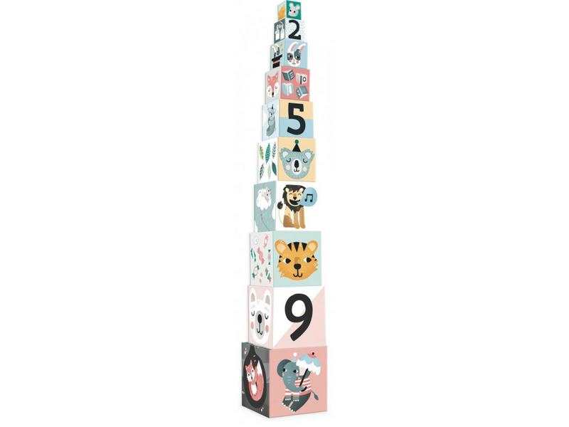 Cubes gigognes les animaux Michelle Carlslund, Vilac