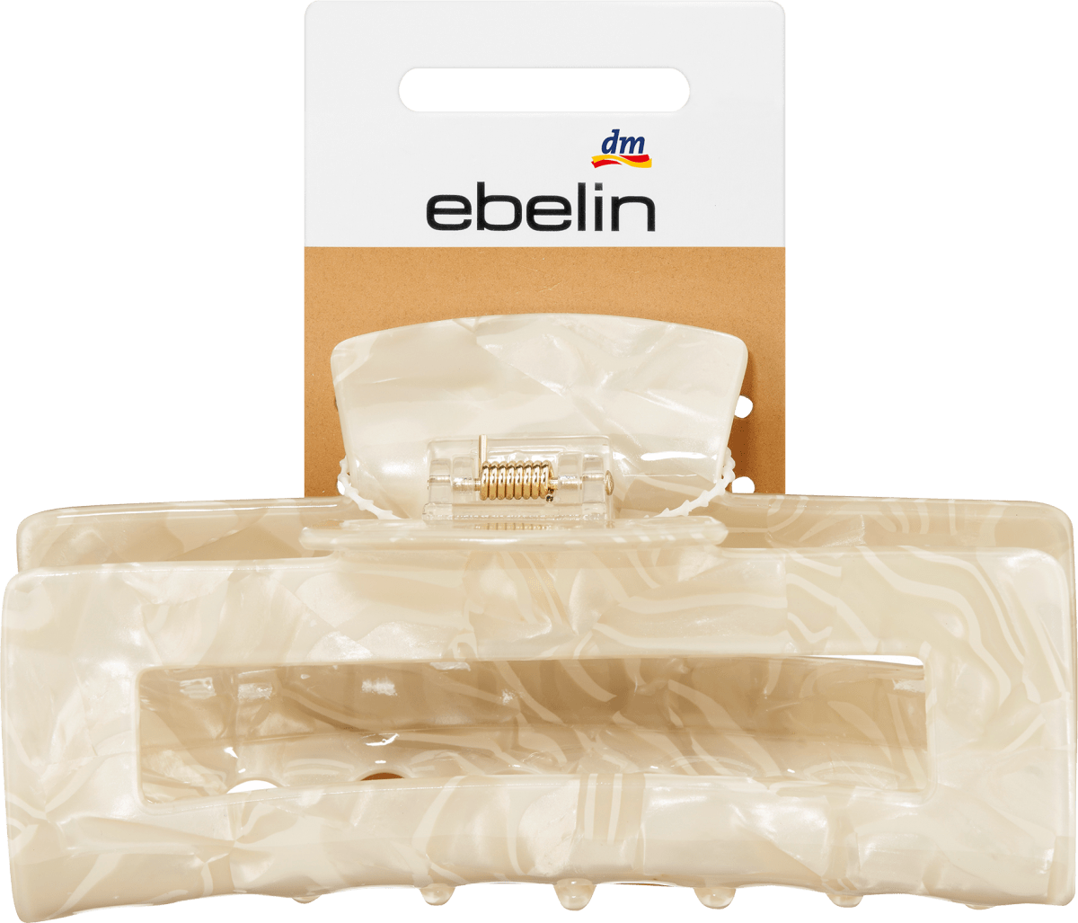 Haarklammer groß beige, 1 St