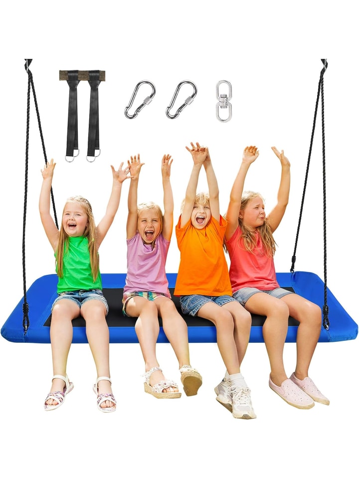 COSTWAY Nestschaukel in Blau günstig kaufen 150 x 80 cm