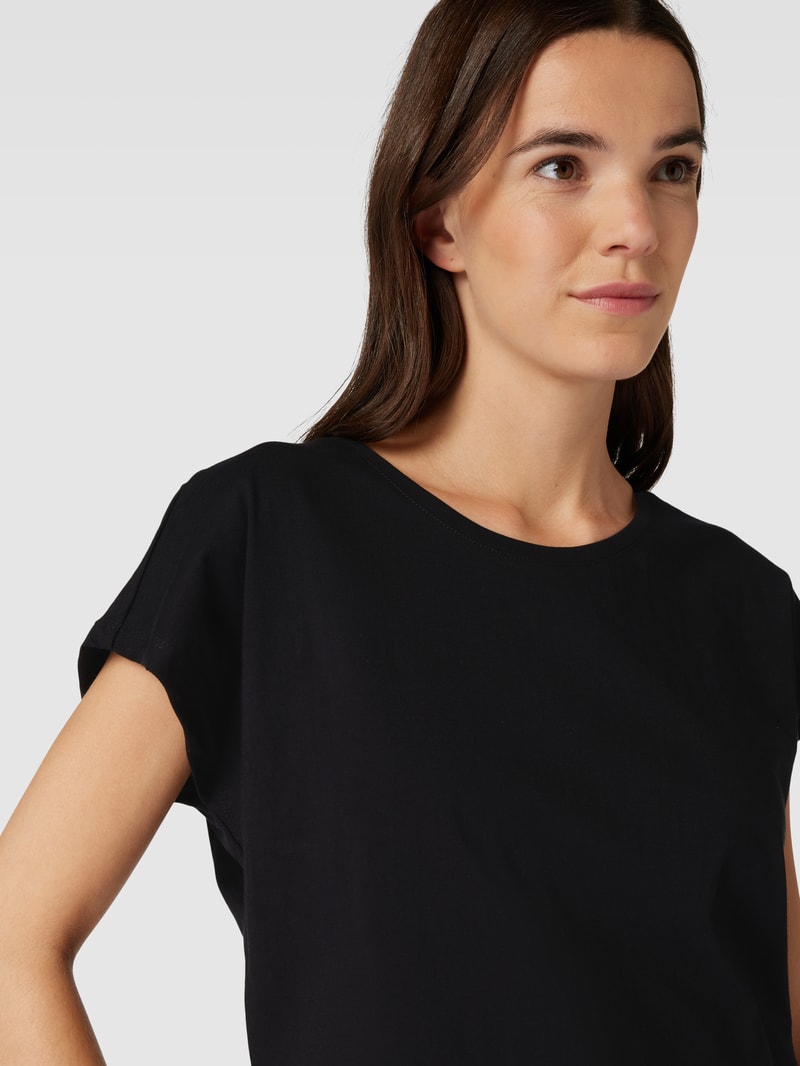 T-Shirt mit Rundhalsausschnitt in schwarz