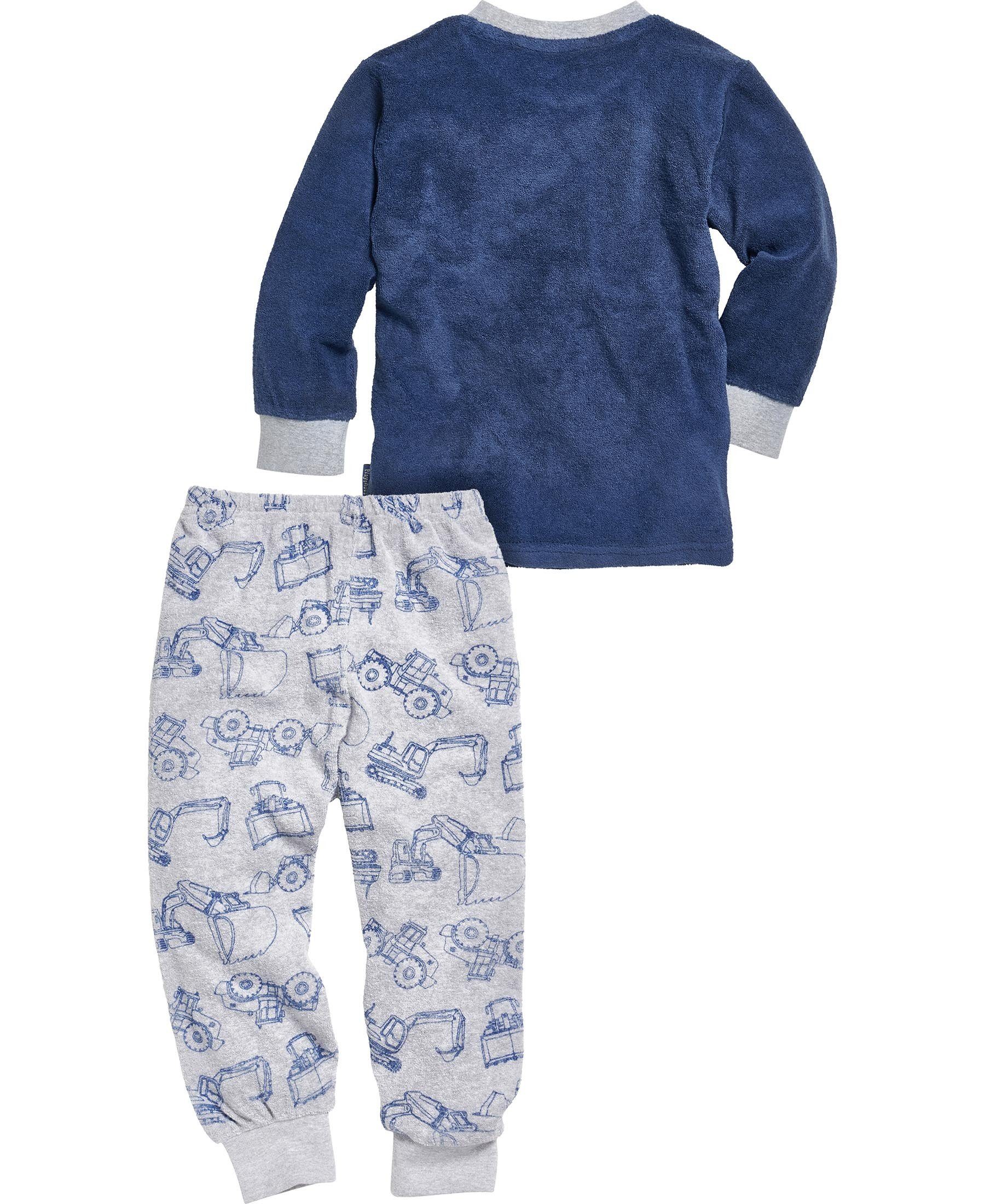 Playshoes Schlafanzug Schlafanzug Frottee Bagger