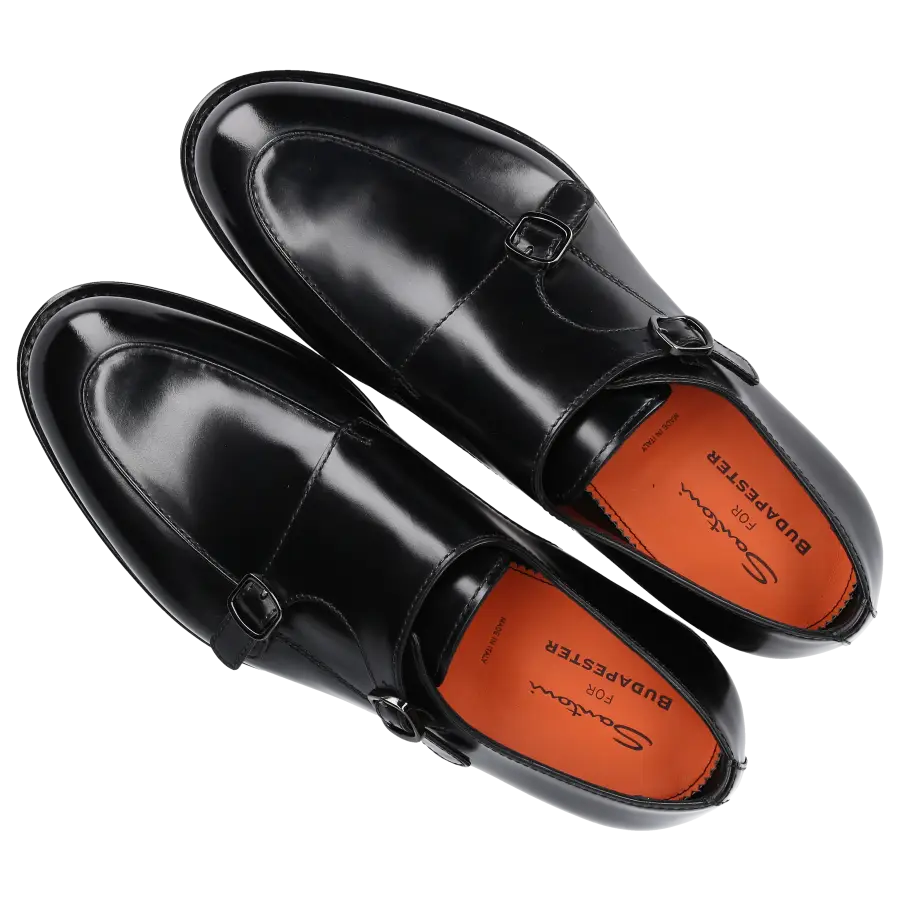 Santoni - Monk Schuhe 17744 Kalbsleder - schwarz