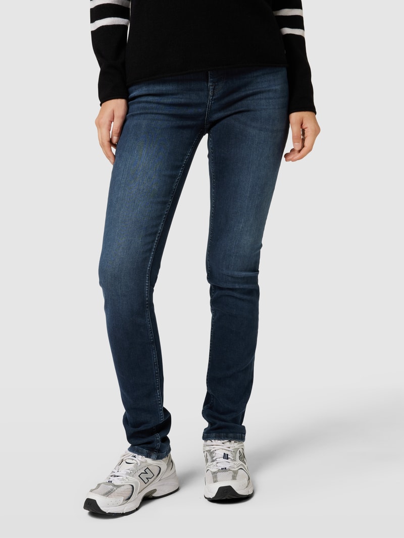 Jeans mit 5-Pocket-Design Modell 'CARO' in blau