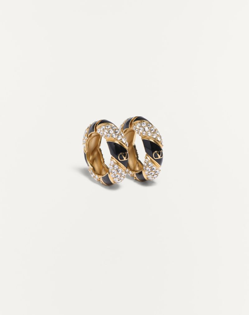 Valentino Pas Plus øreringe i metal, emalje, perle og Swarovski® krystaller