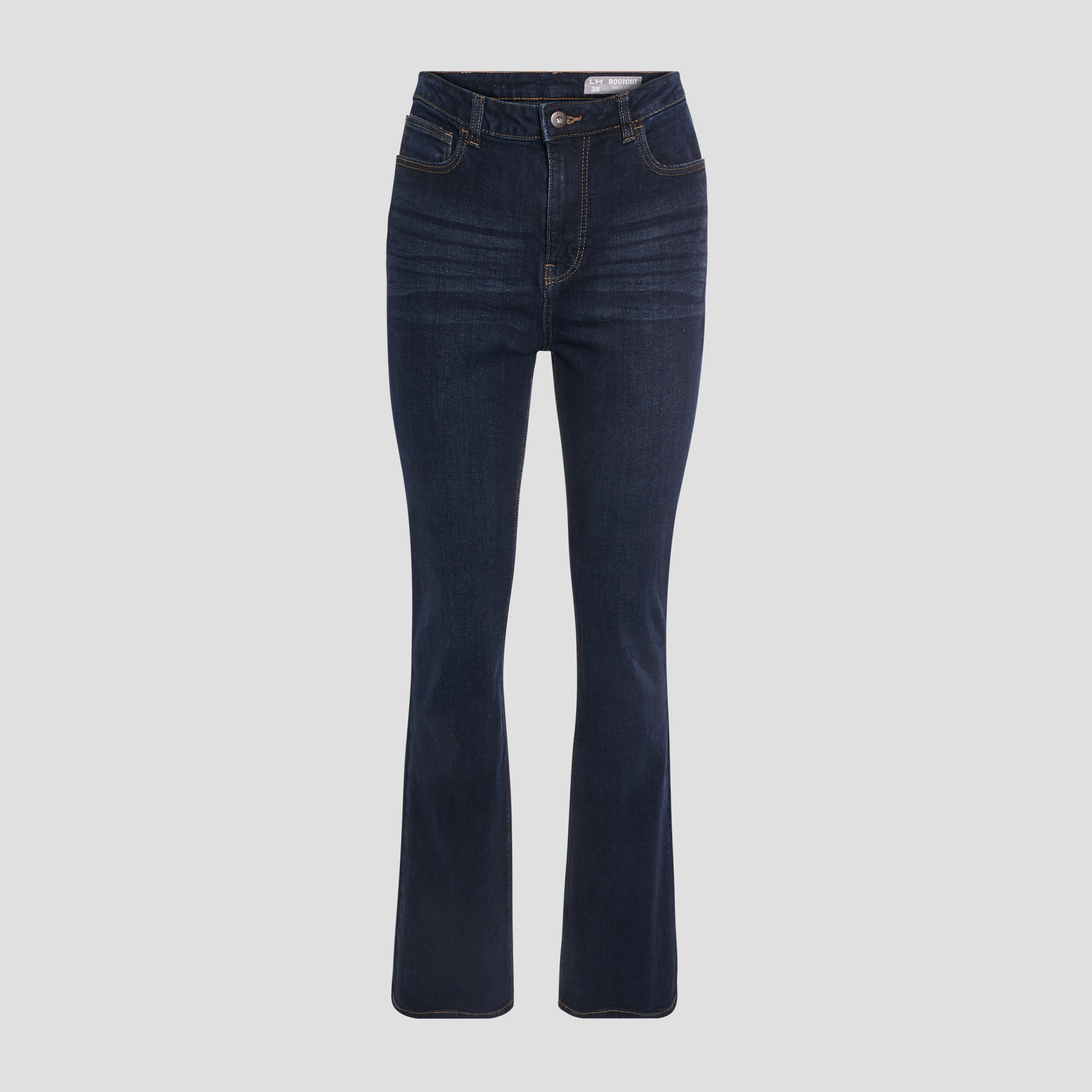 Jeans bootcut taille haute denim brut femme | La Halle