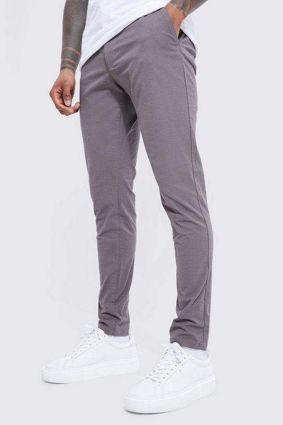 Strukturierte Skinny Chino-Hose