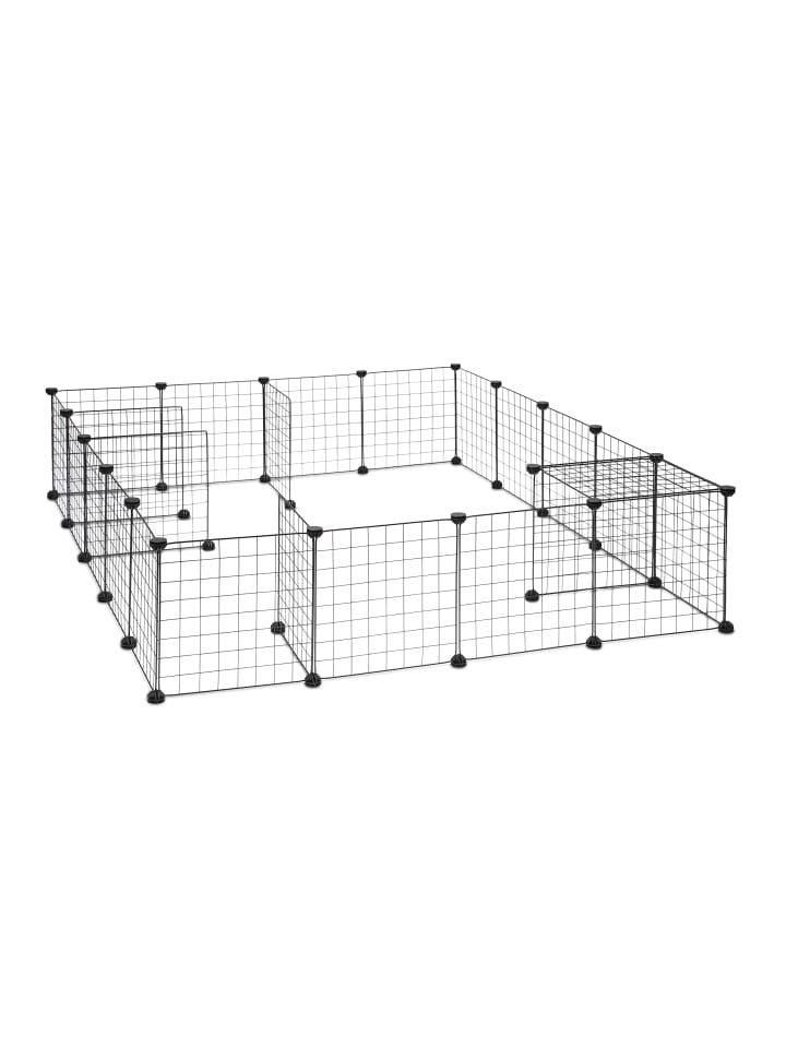 relaxdays Freilaufgehege in Schwarz - (B)100 x (H)72 x (T)110 cm günstig kaufen onesize