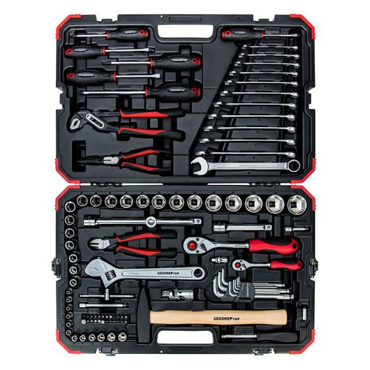 Gedore RED 3300063 R46003100 100-teiliger Steckschlüsselsatz 1/4