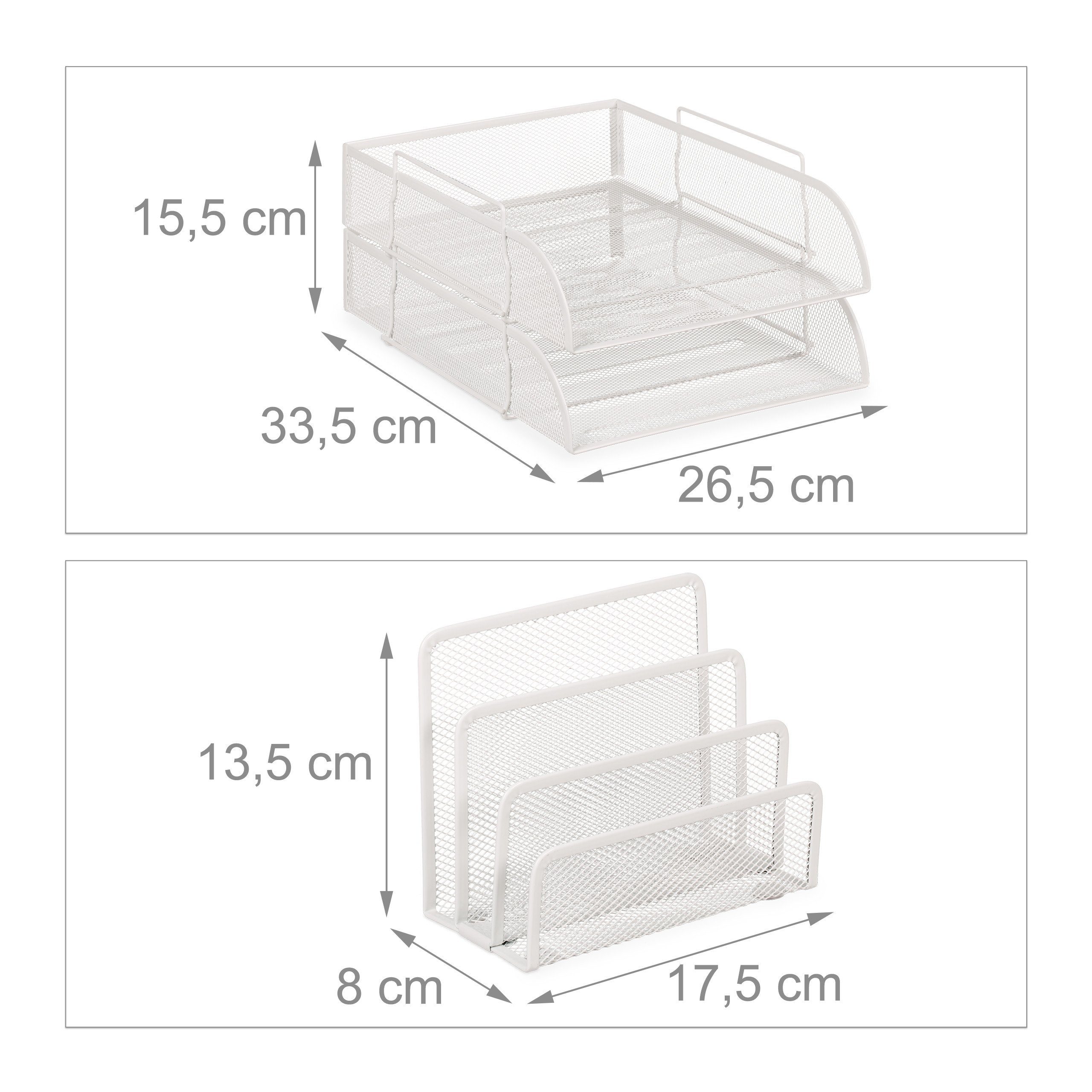 relaxdays Schreibtischaufsatz Schreibtisch Organizer Set 7-teilig