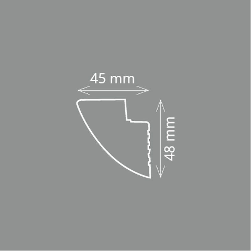 Homestar Zierleiste Lichtleiste Dana, einfache Montage durch Ankleben mit HOMESTAR® SX100, Polystyrol, farbig überstreichbar