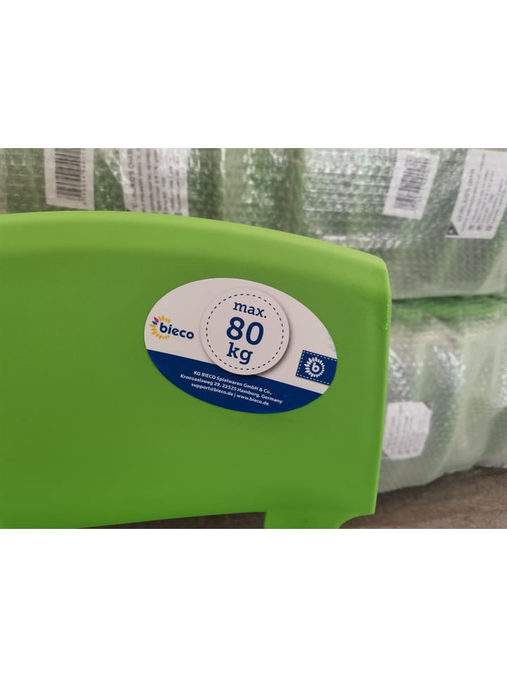 Bieco Spielwaren Kinderstuhl bis 80 kg belastbar in Grün günstig kaufen onesize