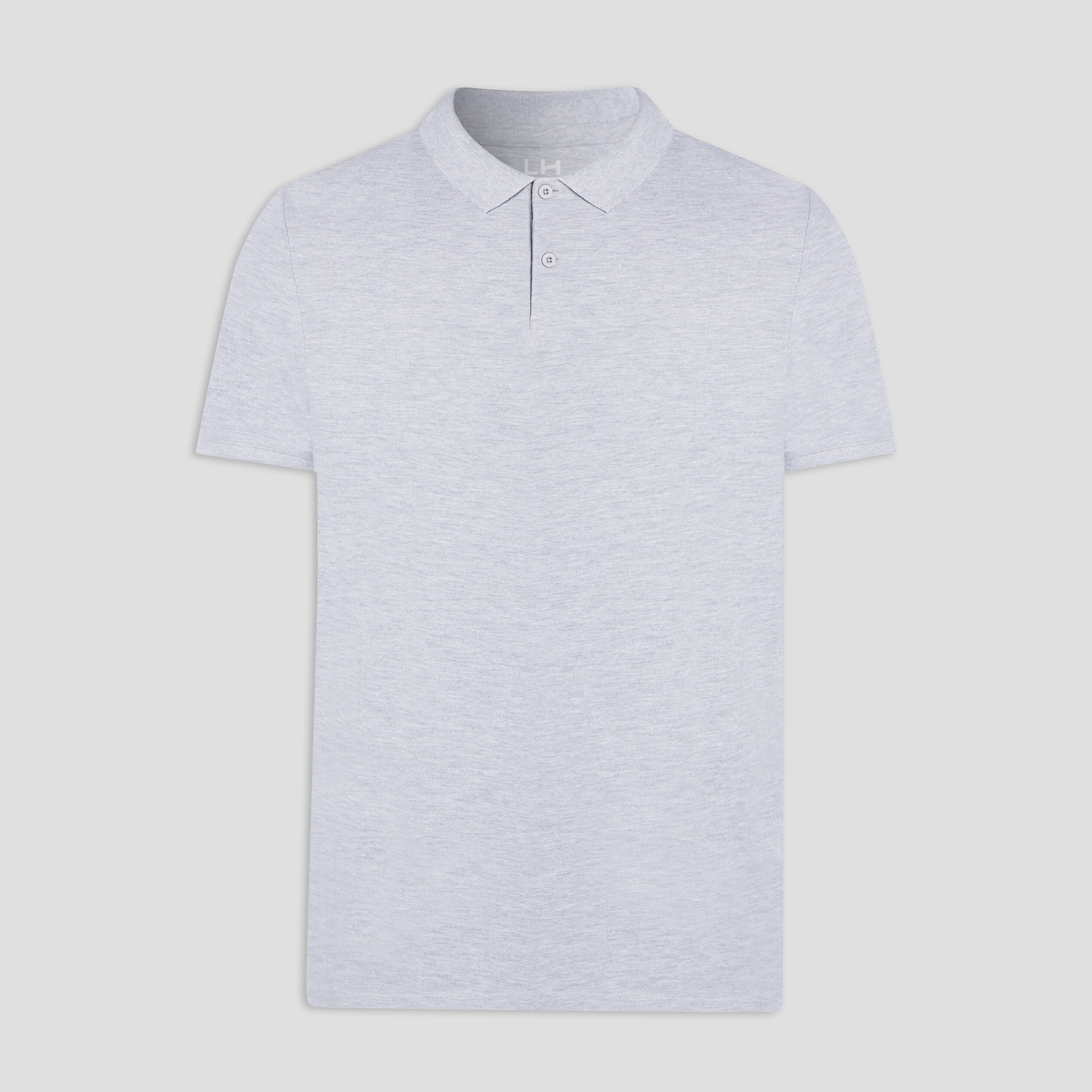 Polo en coton manches courtes gris homme | La Halle