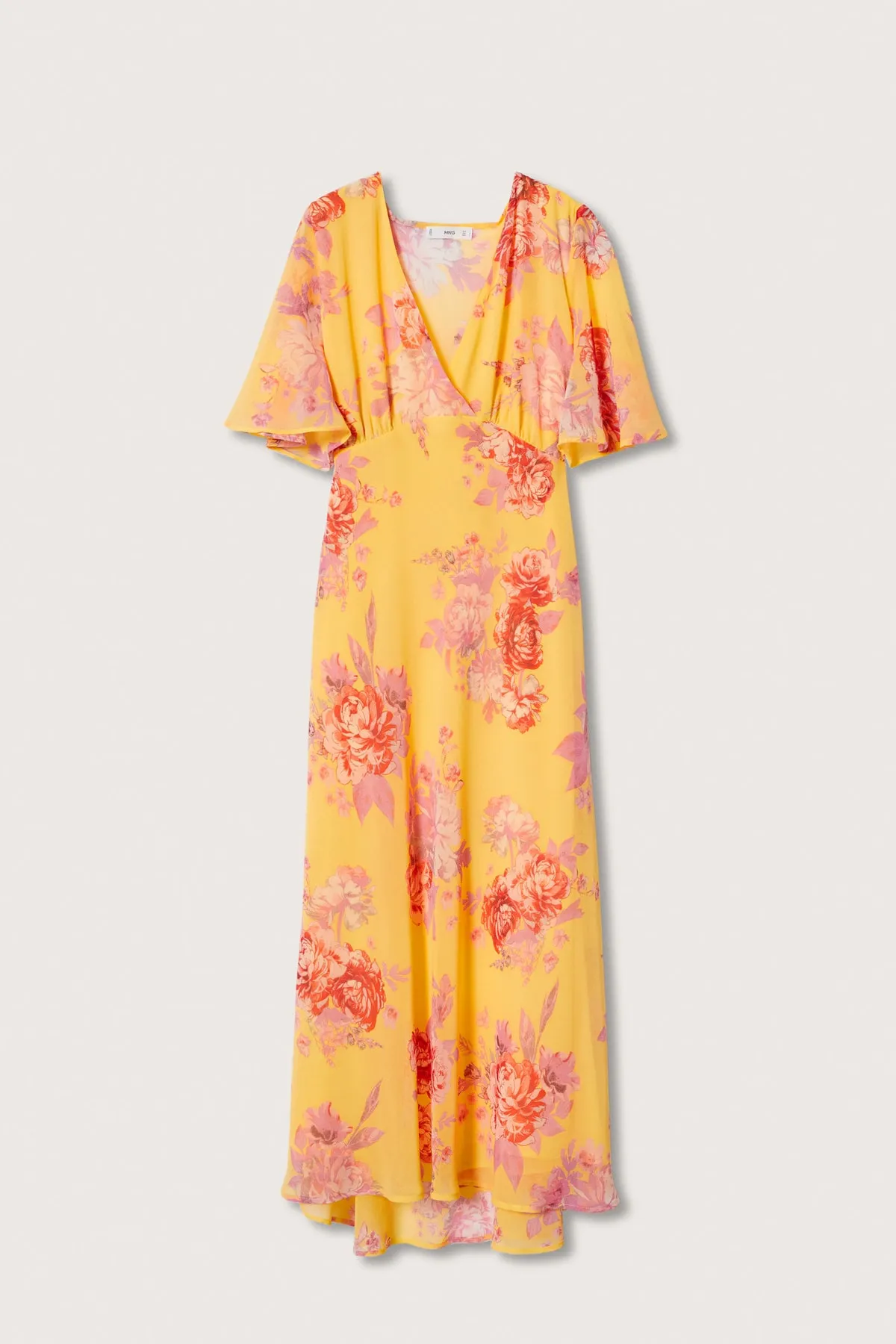 MANGO  Gelbes Damenkleid 27057131