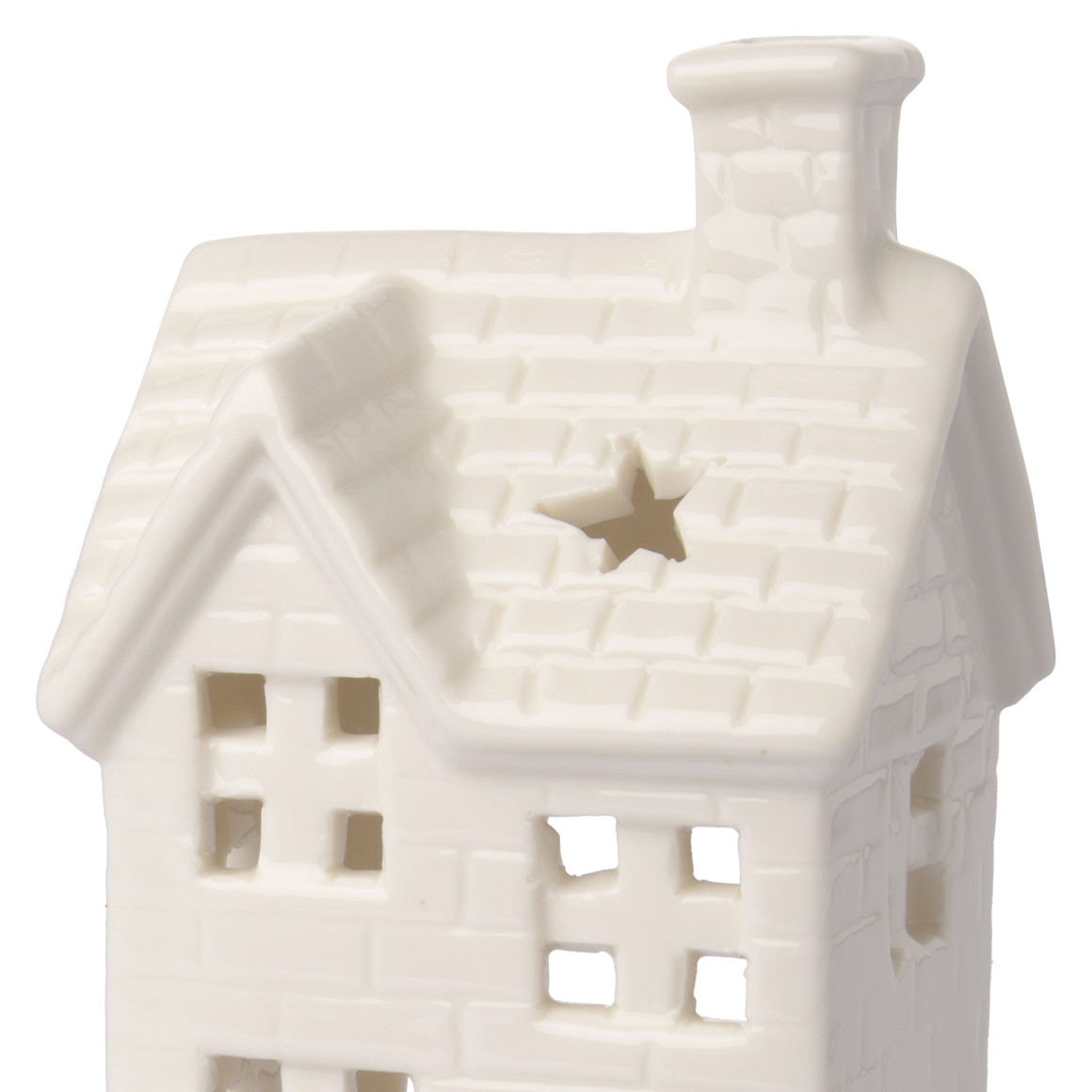 Deko-Haus aus Keramik weiss