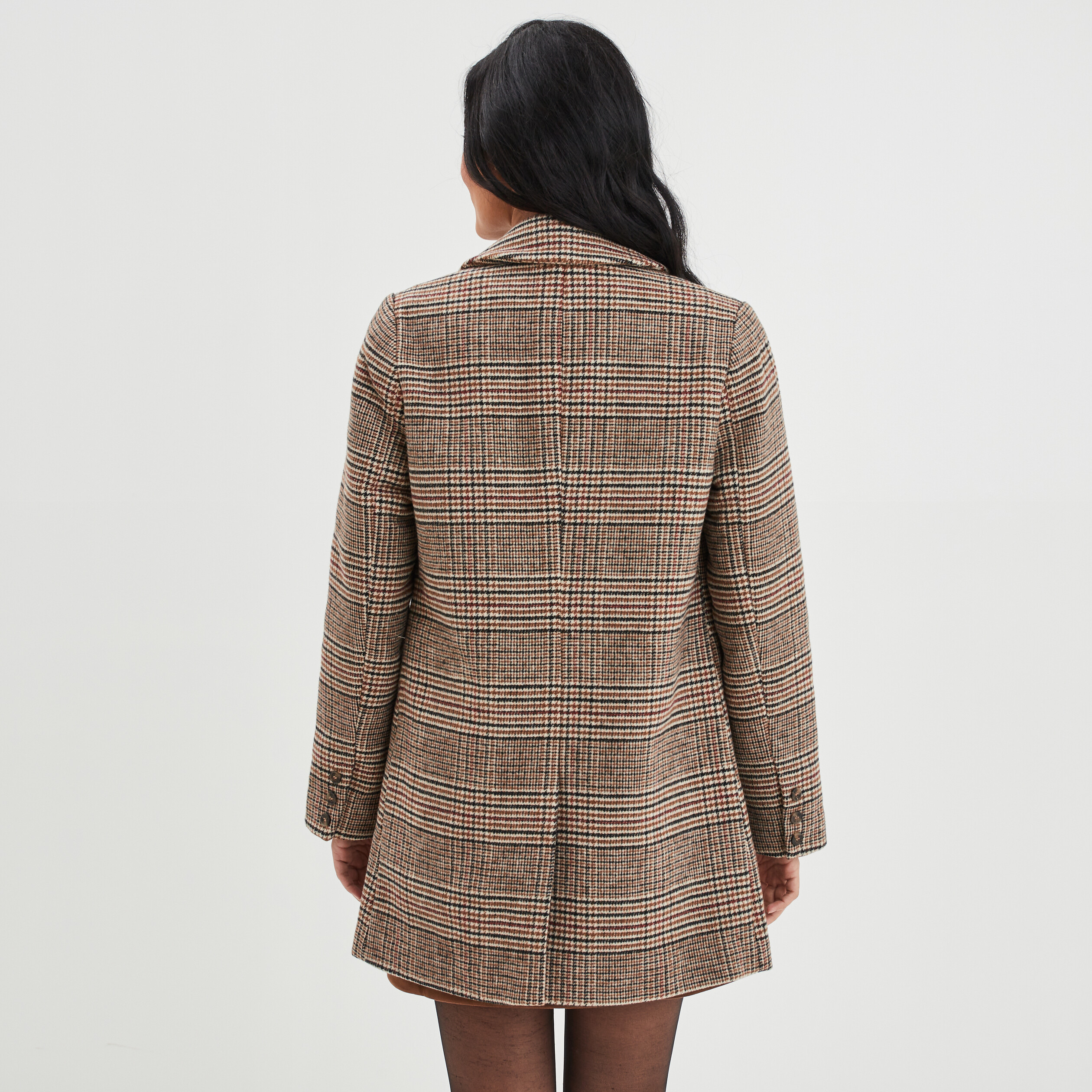 Manteau mi-long boutonnage croisé beige femme | La Halle