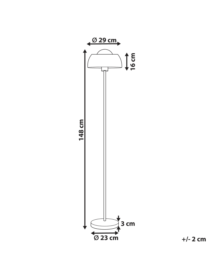Beliani Stehleuchten SENETTE in Schwarz - (W) 29 x (H) 148 x (L) 29 cm günstig kaufen onesize