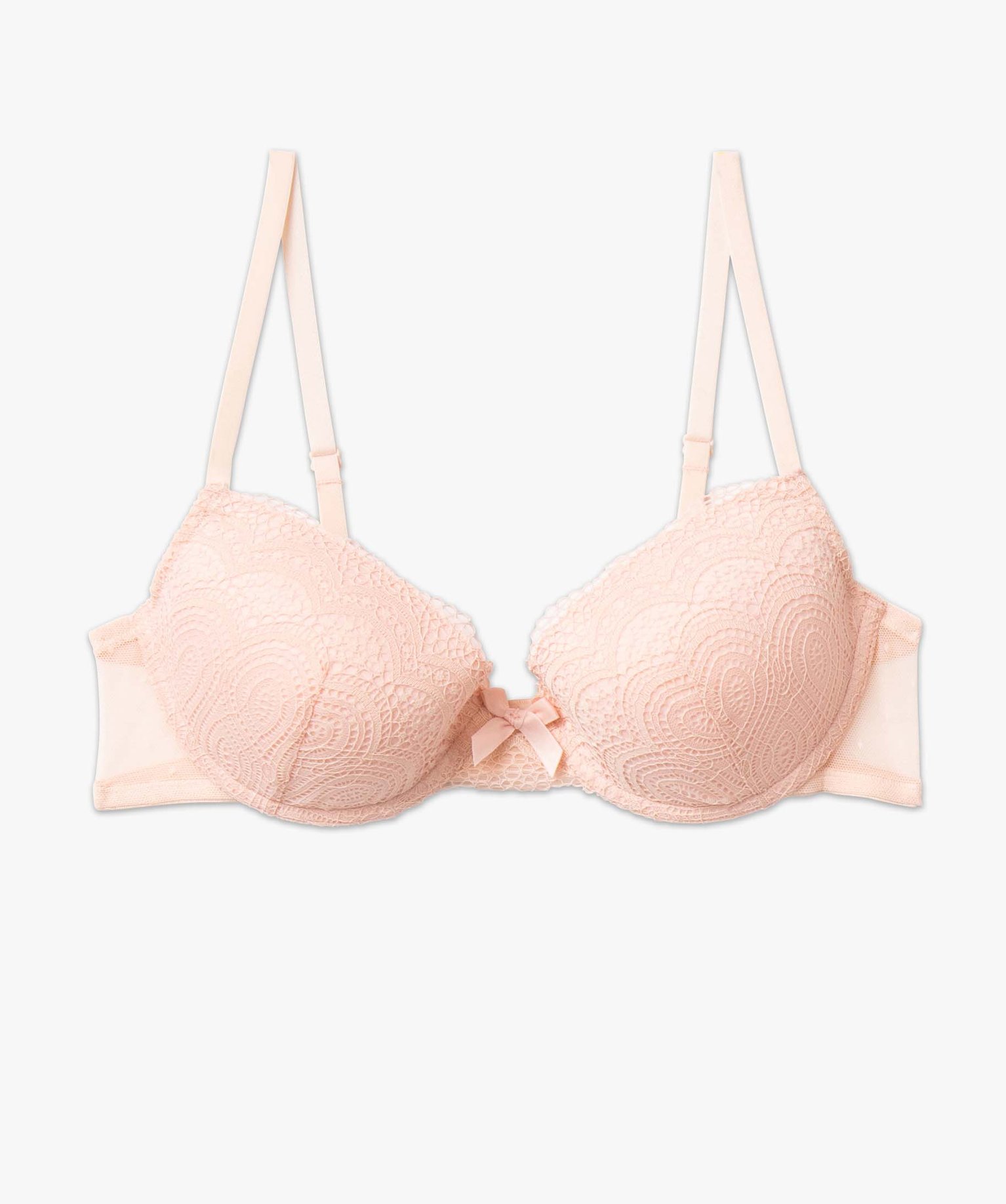 Soutien-gorge corbeille en dentelle à armatures femme rose | GEMO