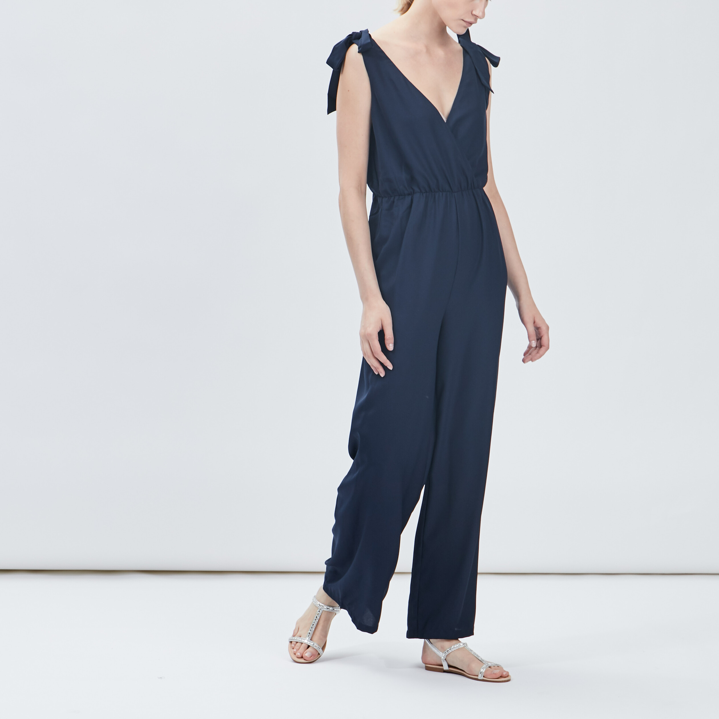 Combinaison pantalon droite bleu marine femme | La Halle