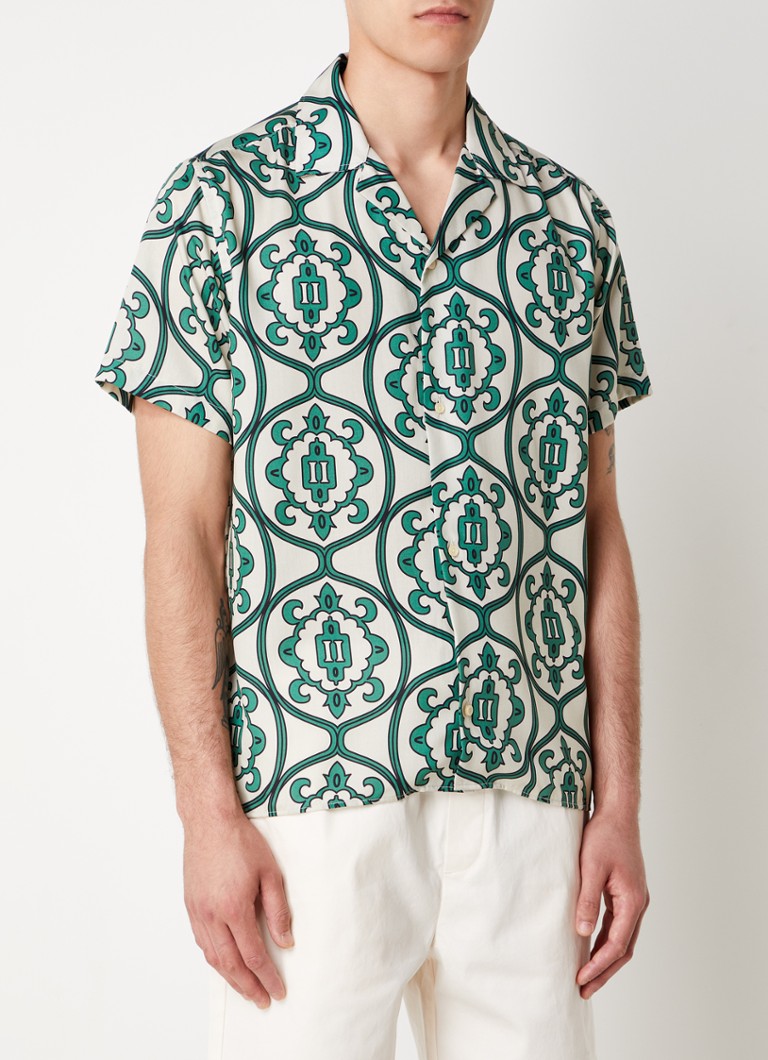 Camisa Les Deux Ornament de corte regular em liocel com estampa gráfica.