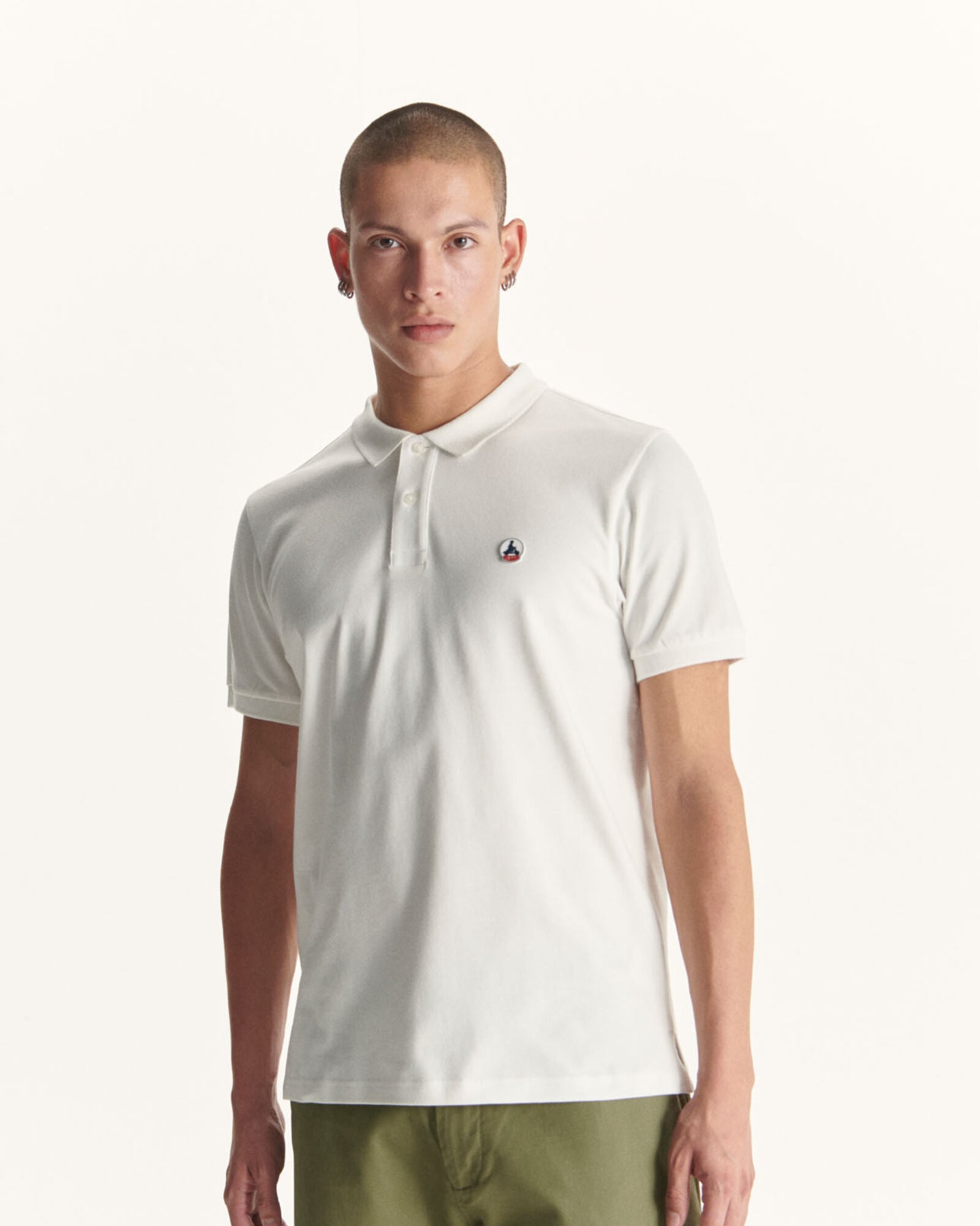 Polo homme en coton biologique Blanc Marbella