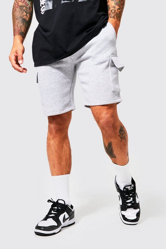 Mittellange Slim-Fit Jersey-Shorts