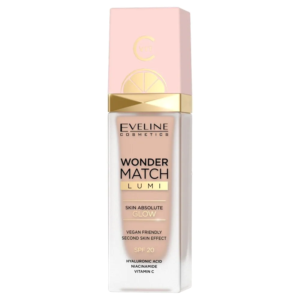 „Eveline Wonder Match Lumi“ šviesinamasis makiažo pagrindas SPF20, 15 Natural Neutral