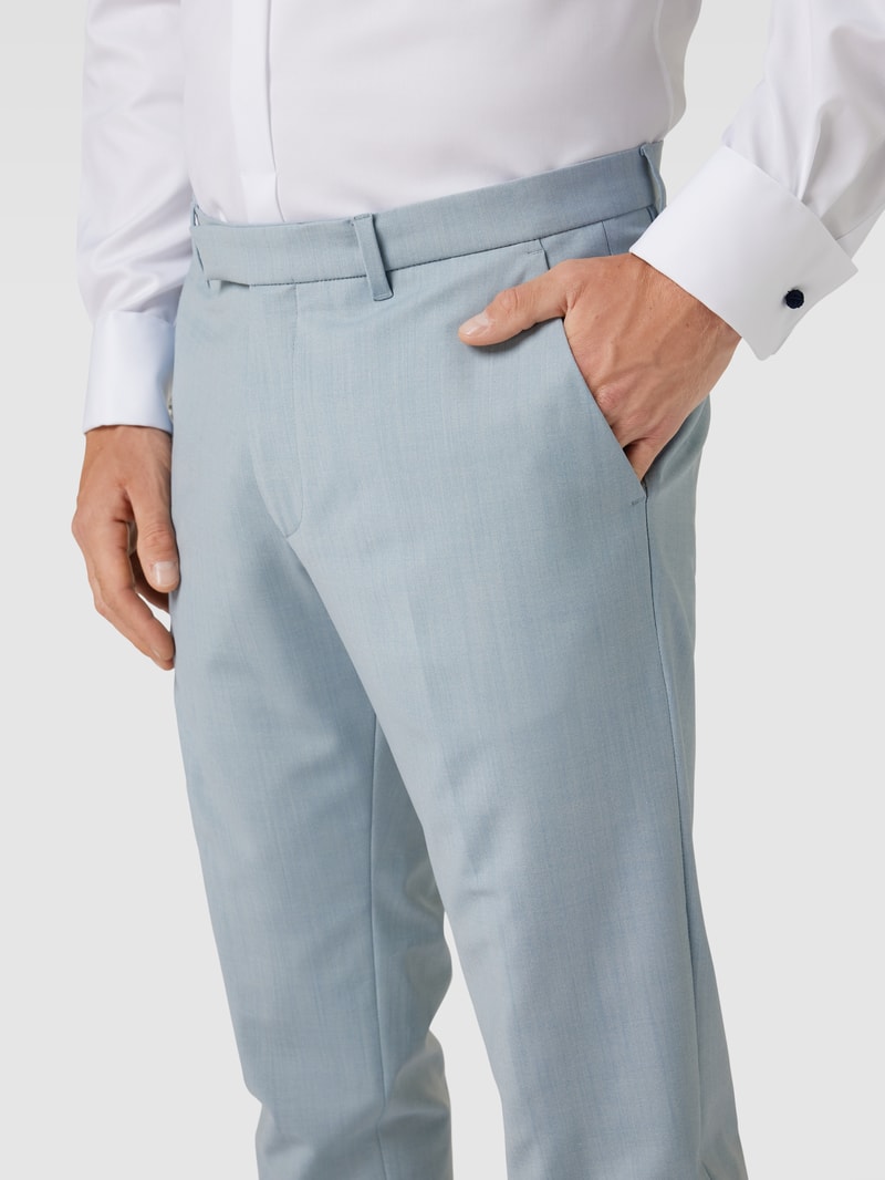 Slim Fit Anzughose mit Stretch-Anteil Modell 'PIET' in eisblau