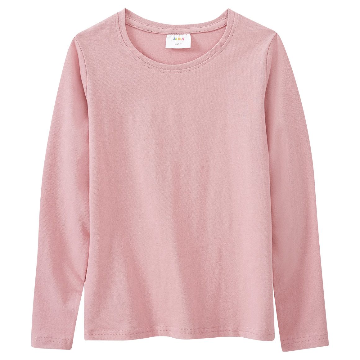 2 Mädchen Langarmshirts im Basic-Style