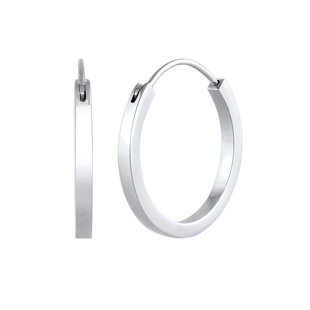Elli PREMIUM Elli PREMIUM Boucles d'Oreilles Créoles pour dames Basic Minimal Blogger en argen Boucles d'oreilles