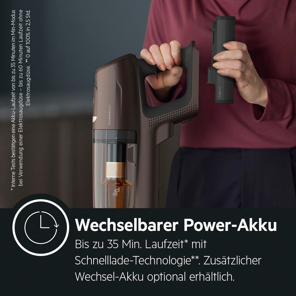 AEG Akku-Hand-und Stielstaubsauger Ultimate 8000 AP81A25ULT, beutellos, 5-stufige Filtration