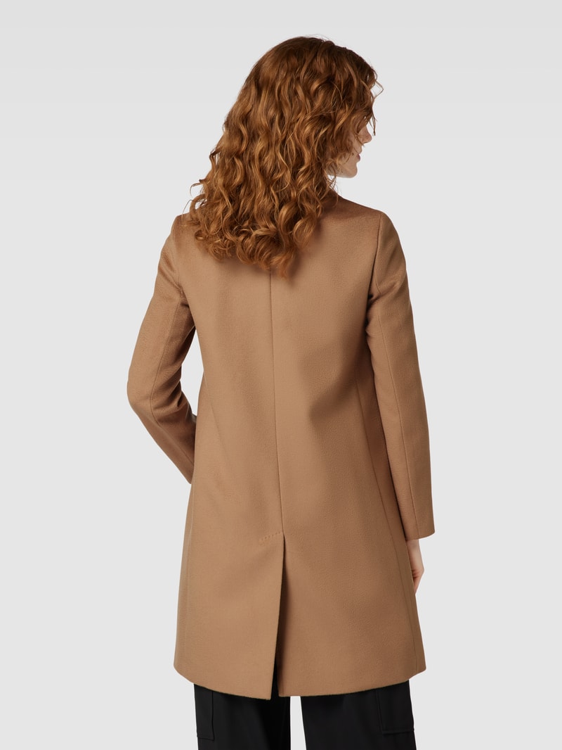 Mantel aus reiner Schurwolle mit Reverskragen Modell 'TEVERE' in camel