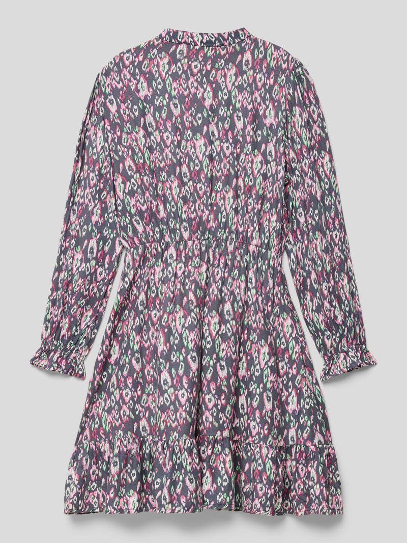 Kleid mit kurzer Knopfleiste Modell 'INKA' in blau