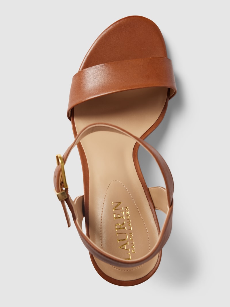 Sandaletten aus Leder Modell 'GWEN' in camel