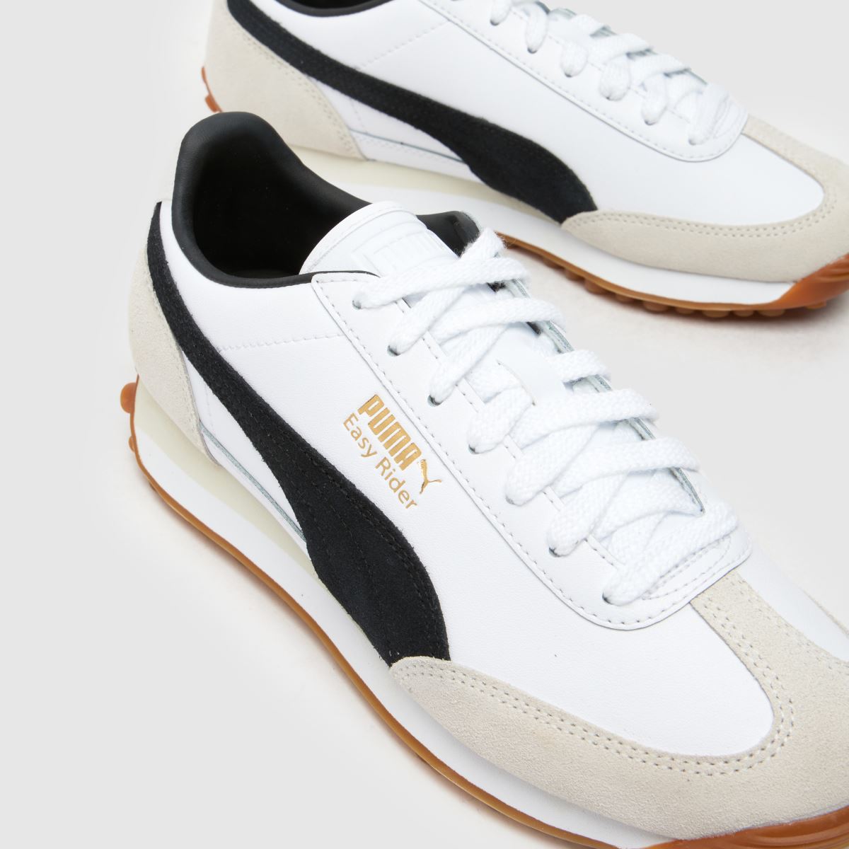 PUMA vita och svarta Easy Rider vintage-sneakers för barn