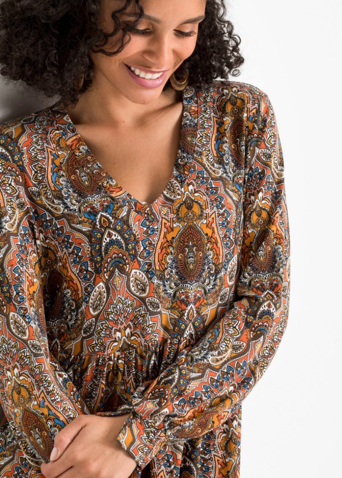 Jerseykleid mit Paisley
