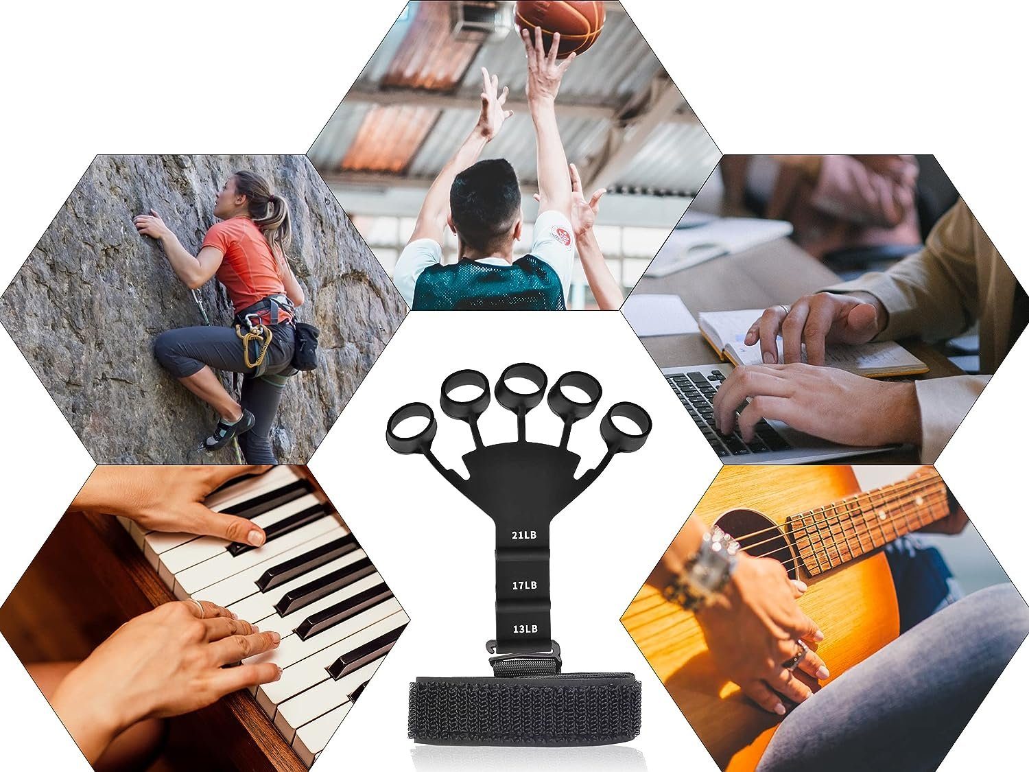 Runxizhou Multitrainer Finger Extensor Exerciser Handtrainer Handgriffstärker, (1-St)