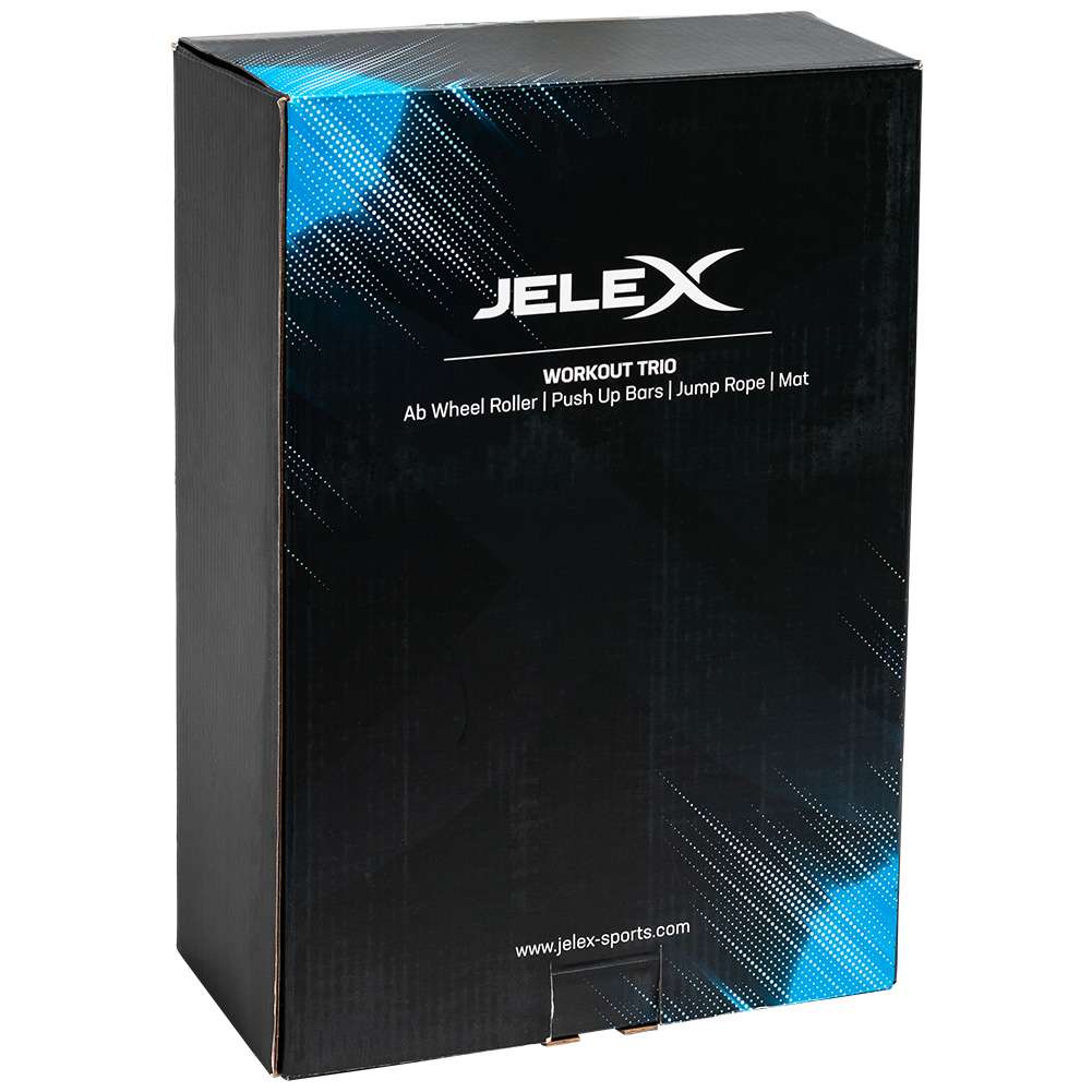 JELEX Workout Trio 3-in-1 Liegestützgriffe Springseil Bauchtrainer