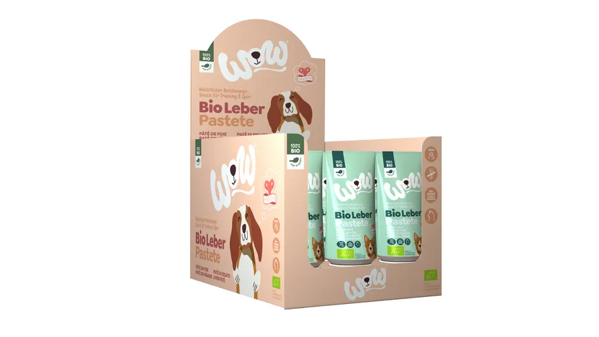 WOW Hundesnack Bio Leberpastete 80 g
