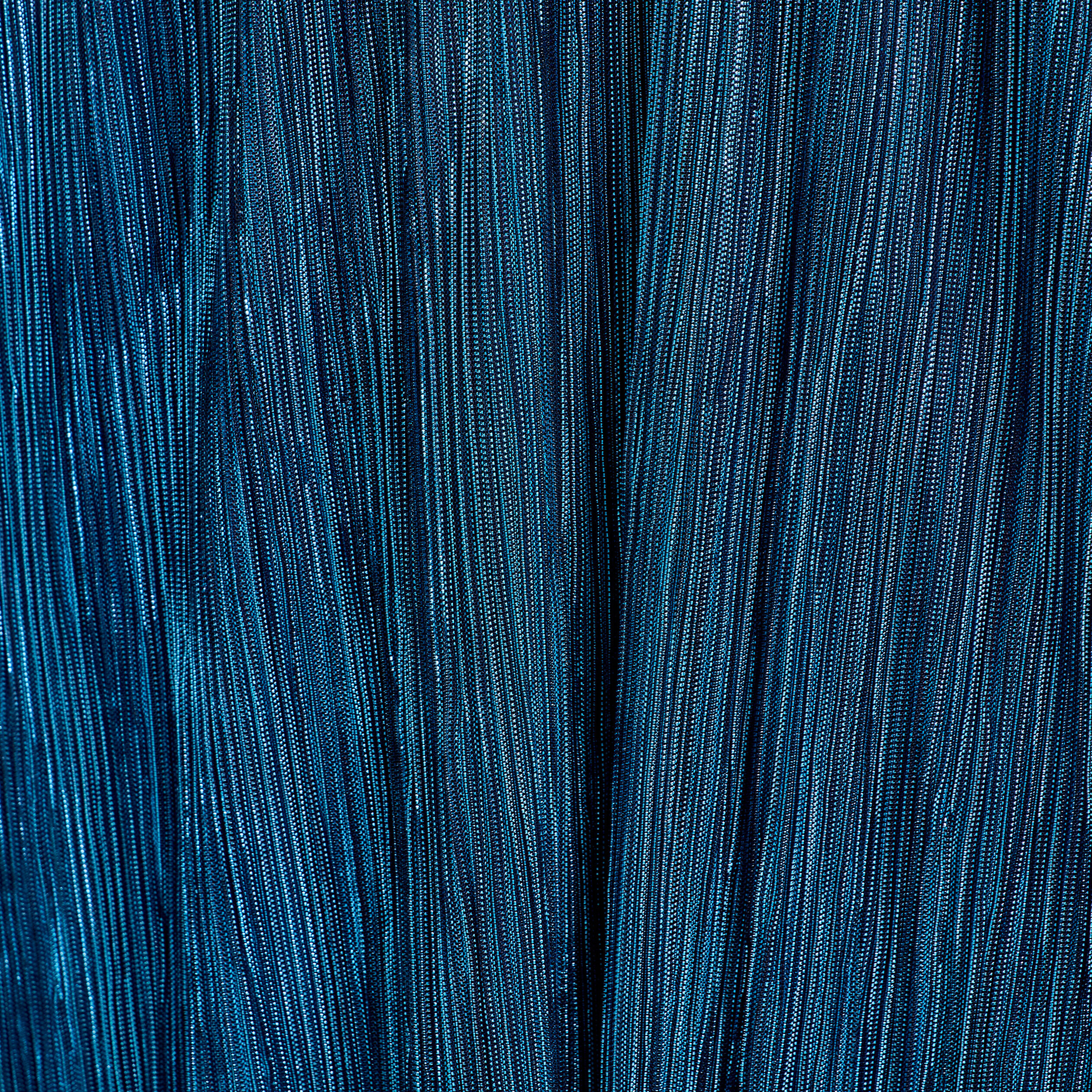 Robe longue évasée plissée bleu canard femme | Cache Cache