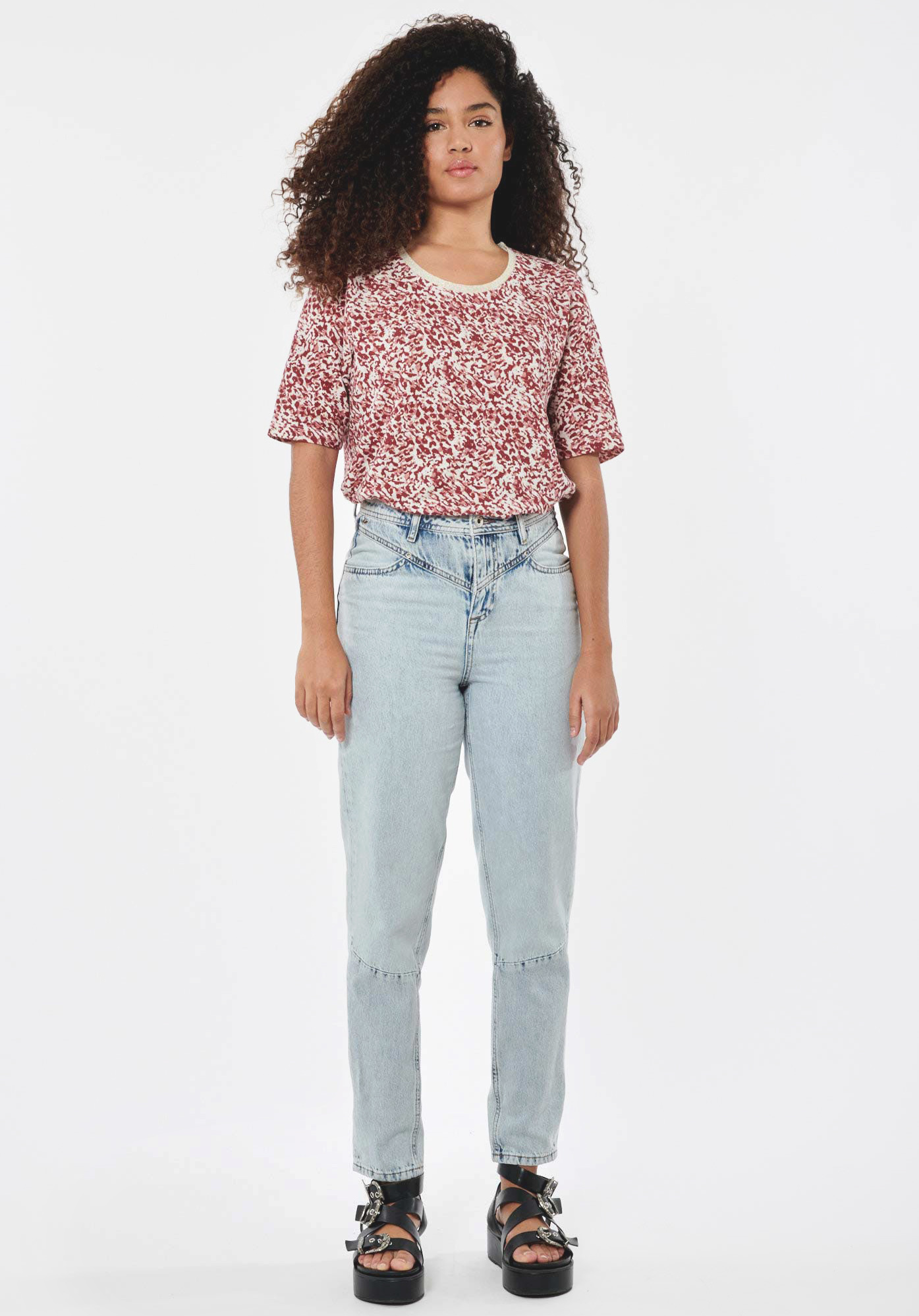BELLA  Jean Mom Femme en 100% coton