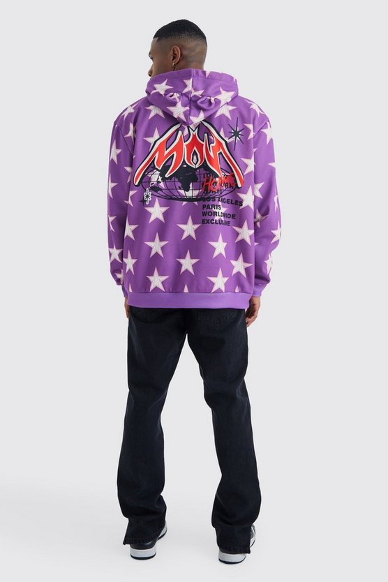 Oversize Hoodie mit Bärenohren-Print und Reißverschluss