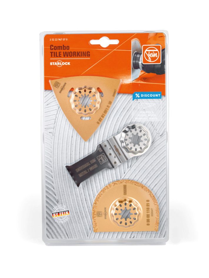 Fein Accessories 35222967070 Combo Fliesenrenovierungsset Starlock 3-teilig