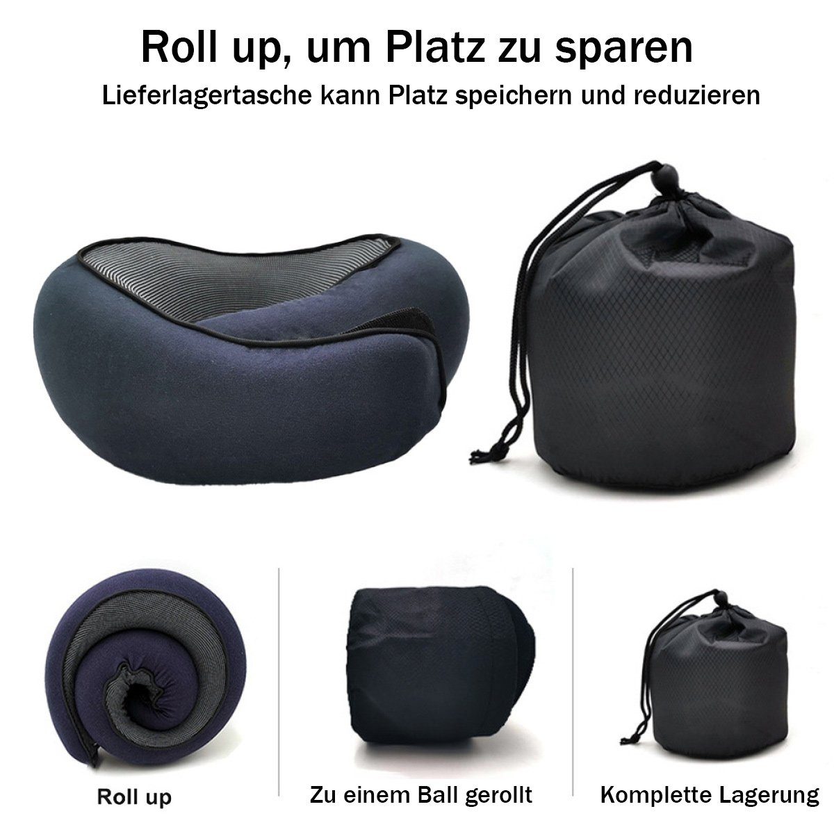 Rwoythk Nackenkissen Nackenkissen Reisekissen Nackenhörnchen Memory Foam Reise Neck Pillow